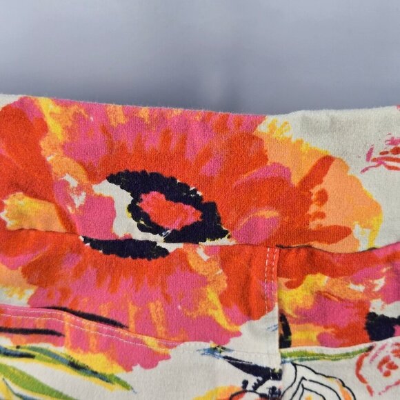 Soft Surroundings Size Large Floral Skort Elastic Pull On Style Back Pockets - Picture 7 of 13